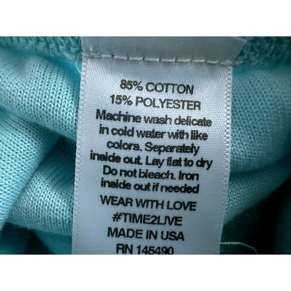 Electric and Rose Turquoise French Terry Drawstring Waist Shorts Sz S Comfy NEW - Picture 4 of 5